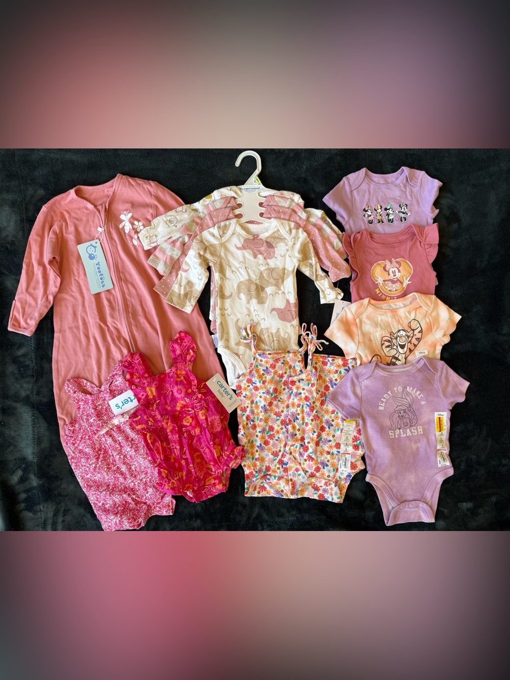 13 NWT Assorted 3 Month Baby Girl Clothes - Carter’s Jumping Bean Disney Yoofoss